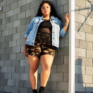 New FTF High Rise Camo Shorts.